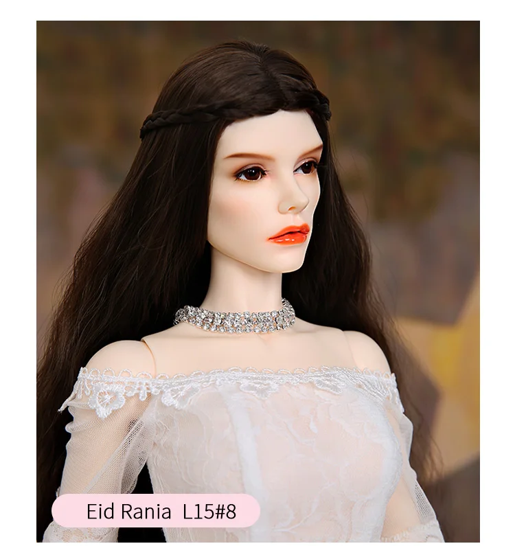 Wig For BJD Doll L15#8 free shipping size 9-10 inch 1/3 Eid Rania Bibiane high-temperature wig long hair bjd sd doll Wigs diy