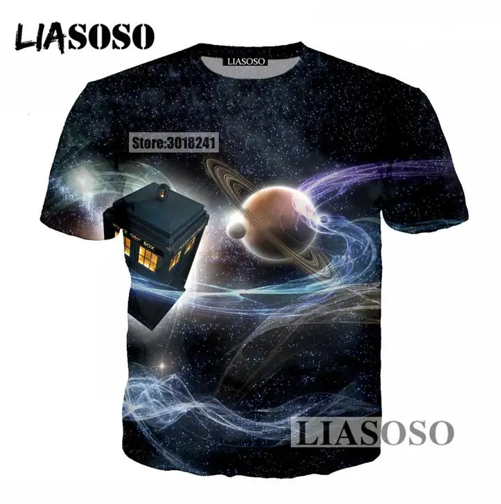 LIASOSO новые летние футболки для мужчин и женщин футболка Популярная ТВ 3D печать