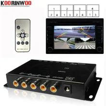 Koorinwoo Controllo Switch Box 4 Canali Disponibili per la Macchina Fotografica di retrovisione Video Lato Anteriore Telecamere Posteriore di Assistenza Al Parcheggio