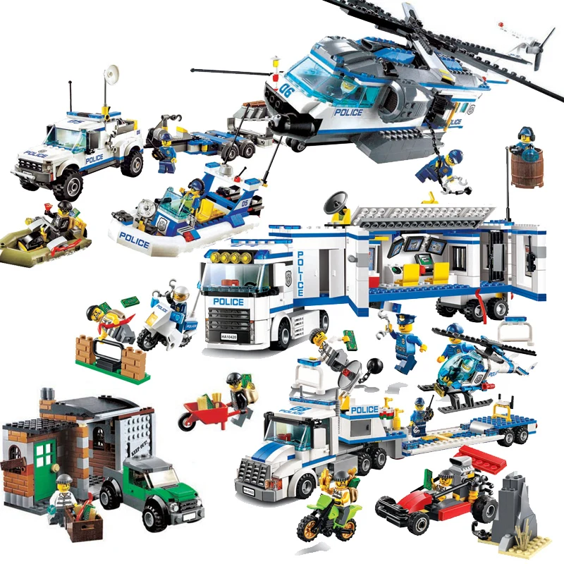 

Technic City Police Station Racers Speed Champions Racing bugattied Car Building Blocks Bricks Toys DIY For Boys Model legoingly