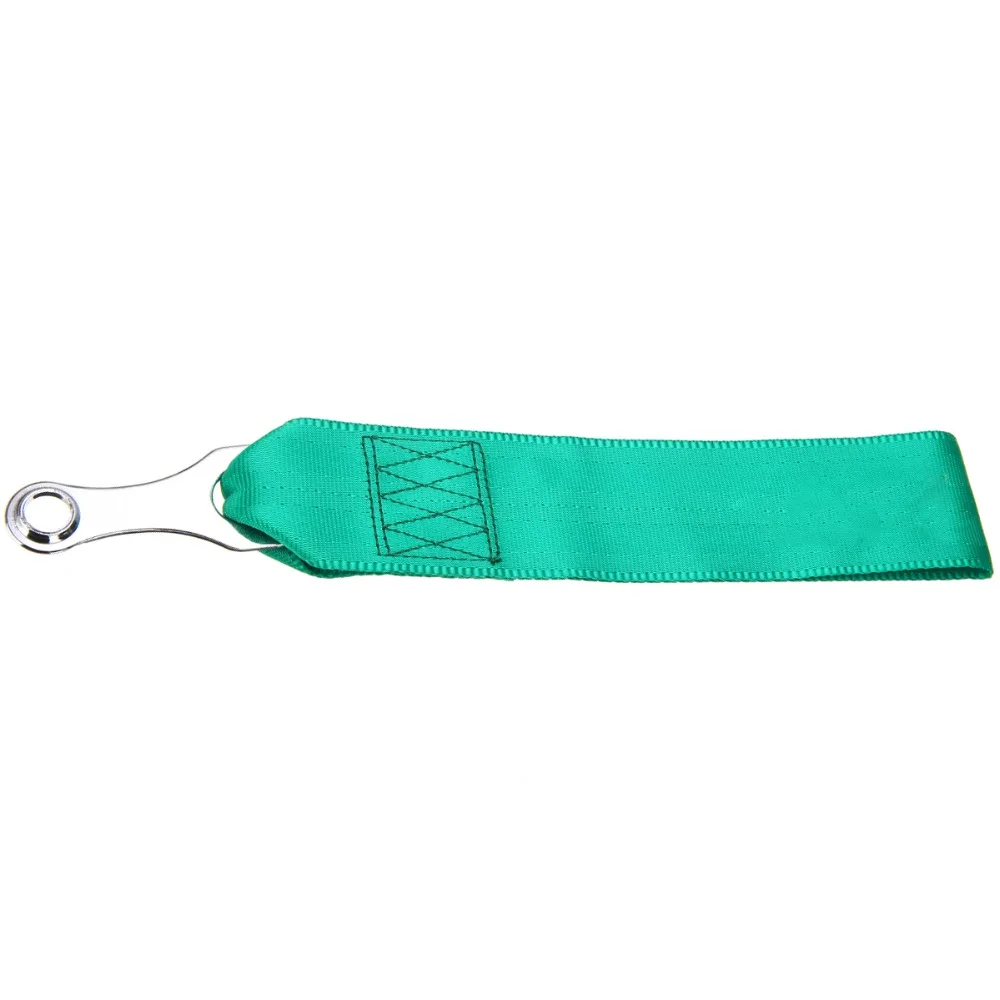 

MAYITR Universal Green Auto Car Nylon Towing Rope with Metal Bracket Vehicle Racing Recovery Hook Tow Strap Accessories
