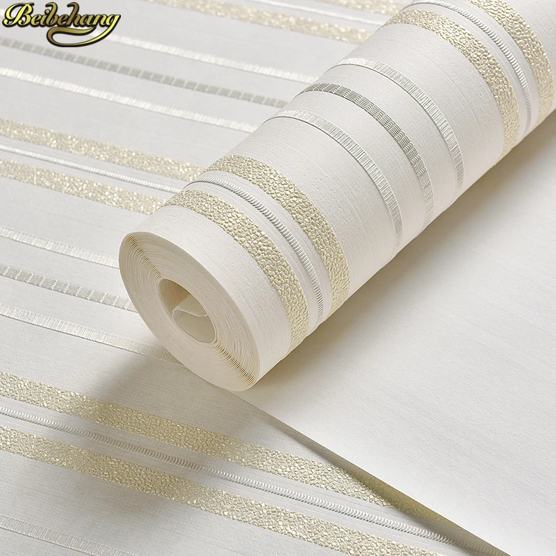 beibehang Simple modern vertical stripes solid Contact Paper papel de