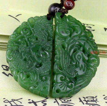 

Fine Jewelry Charms Jade pendants, lovers, dragon and Phoenix