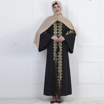 

Embroidery Abaya Kimono Robe Femme Dubai Muslim Hijab Dress Women Turkey Kaftan Abayas Qatar Oman Caftan Elbise Islamic Clothing