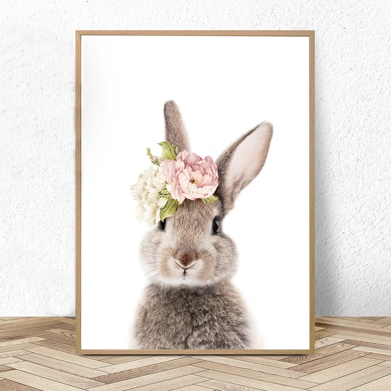 3 Personalised Bunny Rabbit Nursery Prints Kids Baby Room Wall Art Decor