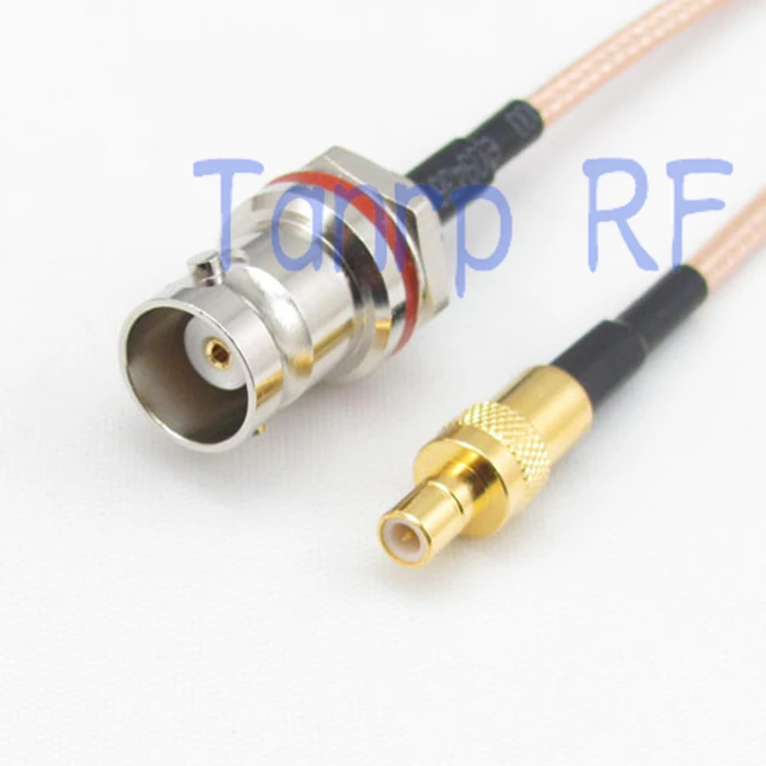 

8in mini BNC female with nut bulkhead to SMB male RF adapter connector 20CM Pigtail coaxial jumper cable RG316 extension cord
