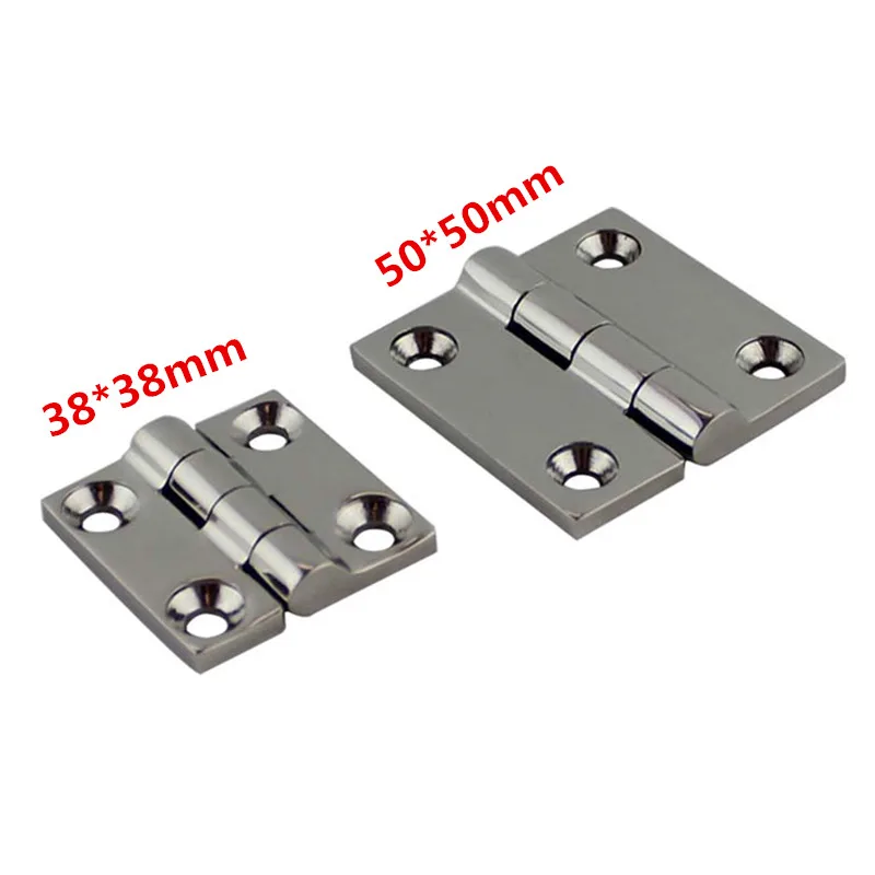 

5pcs Stainless 316 High Mirror Marine Square Hinge 38*38mm/50*50mm Top Mirror Polished Boat/Yacht Square Hinge