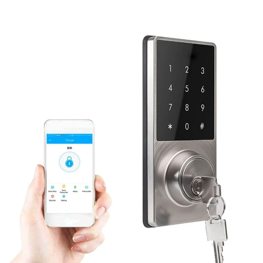 

Phone APP Control Office Apartment Home Anti-Theft Smart Touch Pad Code Lock Security Entry Password Door Lock