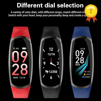 

2019 Smart band wristband different dial selection blood oxygen heart rate blood pressure monitor ip67 waterproof bracelet