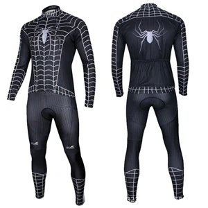 Костюм супергероя для косплея на велосипеде, комплект с длинными рукавами, Человек-паук, Бэтмен, Америка, Столичный костюм для косплея, модный фигурный костюм, Прямая поставка - Цвет: Black Spider Man