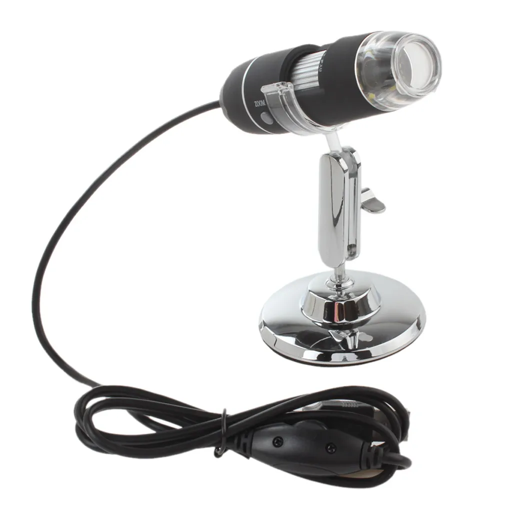 

1000X 2MP Electronic USB Digital Microscope Inspection Camera Magnifier with 8 LEDs and Metal Stand