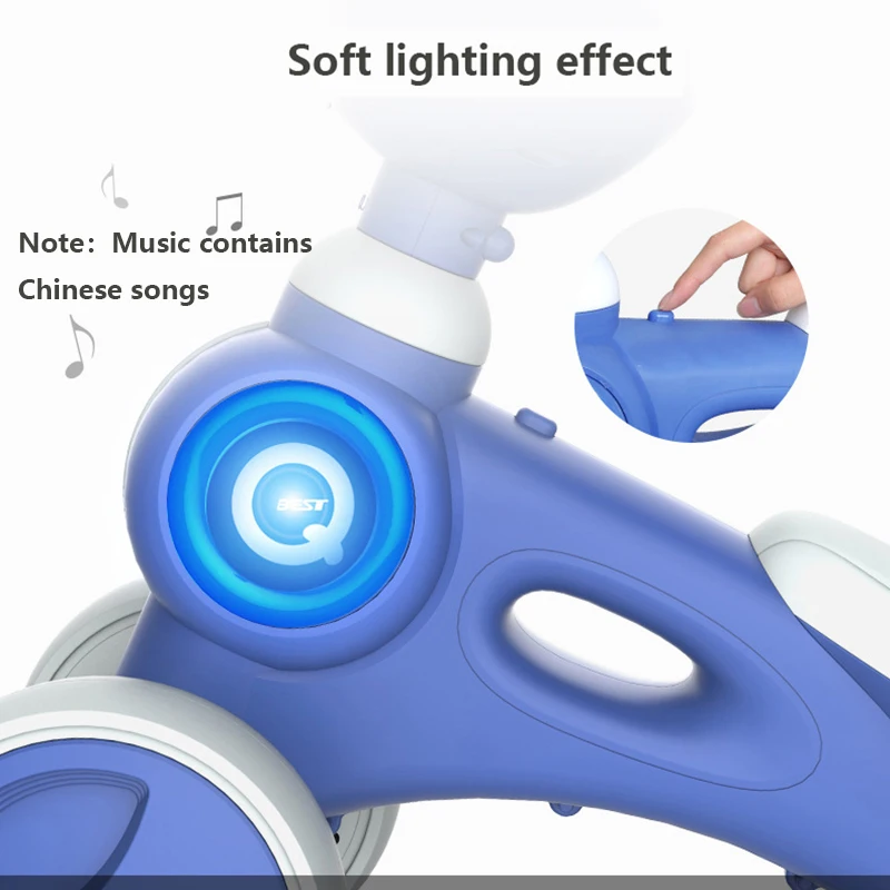  Infant Shining Children Balance Car Baby Scooter Ride on Toys Baby Walker with Music Four Wheels Pl