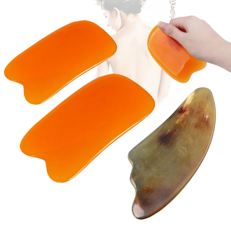 AddFavor Body Gua Sha Tool Scraping Pad Health Care Ox Horn GuaSha Face