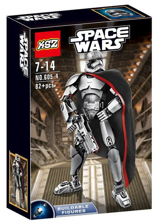 XSZ Звездные войны капитан фазма 75118 игрушки Совместимые Legoings космические