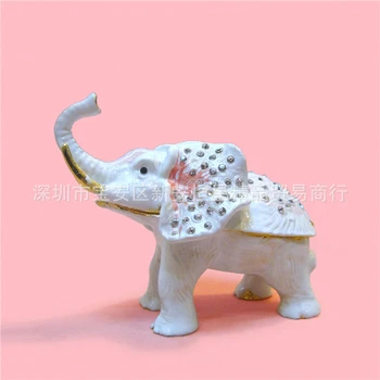 

European metal crafts Enamel painting craft gift Elephant,desktop Decoration home ornaments gift(A379)