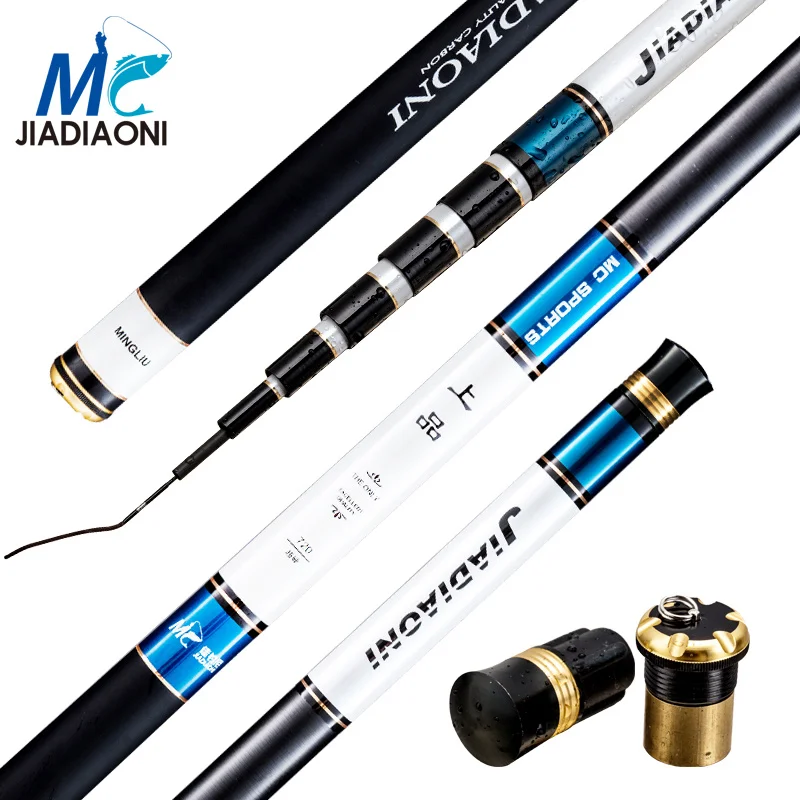 

JIADIAONI Carbon Fishing Rod 3.6M 4.5M 5.4M 6.3M 7.2M Carpfishing Telescopic TaiWan Spinning Fishing Rod Fishing Tackle