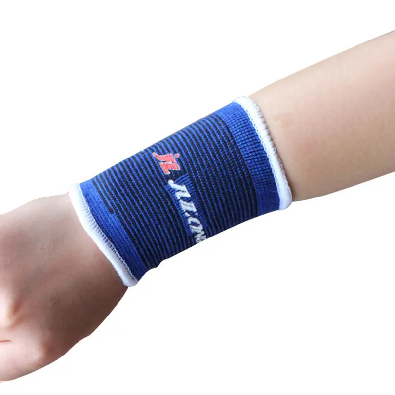 Free shipping cheap blue nylon cotton material carpal tunnel wristband sport wrist brace support