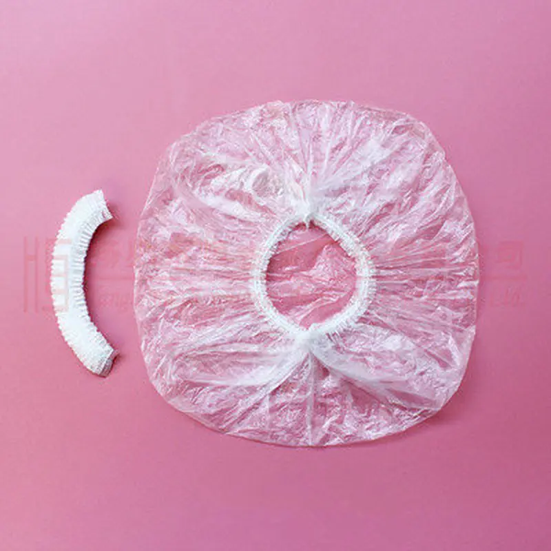 

50/100Pcs Disposable Shower Cap Plastic Bathing Caps Waterproof Hotel One-Off Shower Hat Travel Salon Home Bathroom Products