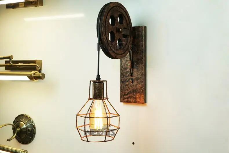 Ferro do Vintage Design da Lâmpada Luz de Parede Interior Luminária Flexível Retro Quarto Parede Loft Levantamento Industrial Arandela Sutiã ce E27 14 interior e27 luminária flexível retro quarto design