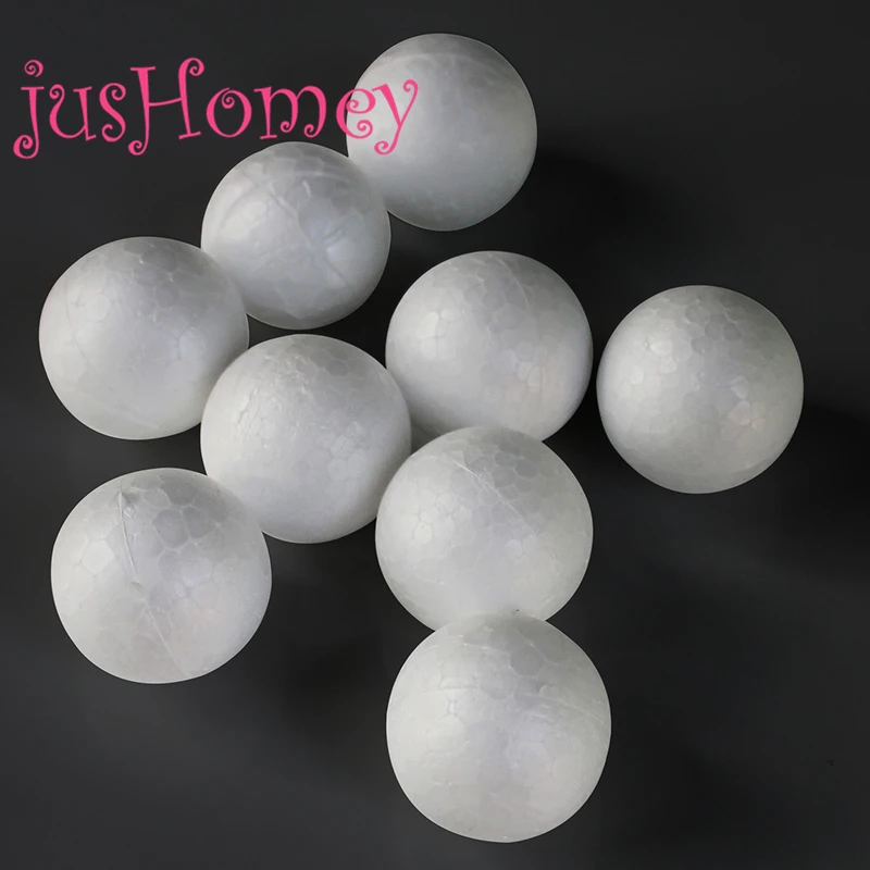 20pcs 3550mm Solid White Polystyrene Foam Balls Craft Styrofoam Foam Round Ball For Christmas