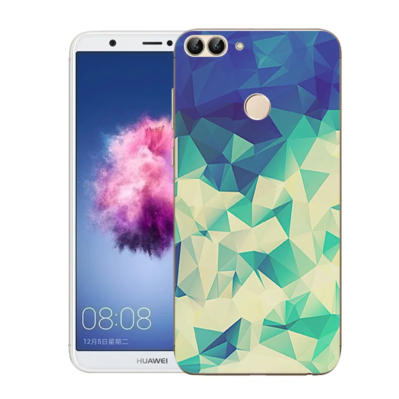 5 65 дюймов для huawei P Smart мягкий прозрачный силиконовый Enjoy 7 S мраморный Печатный