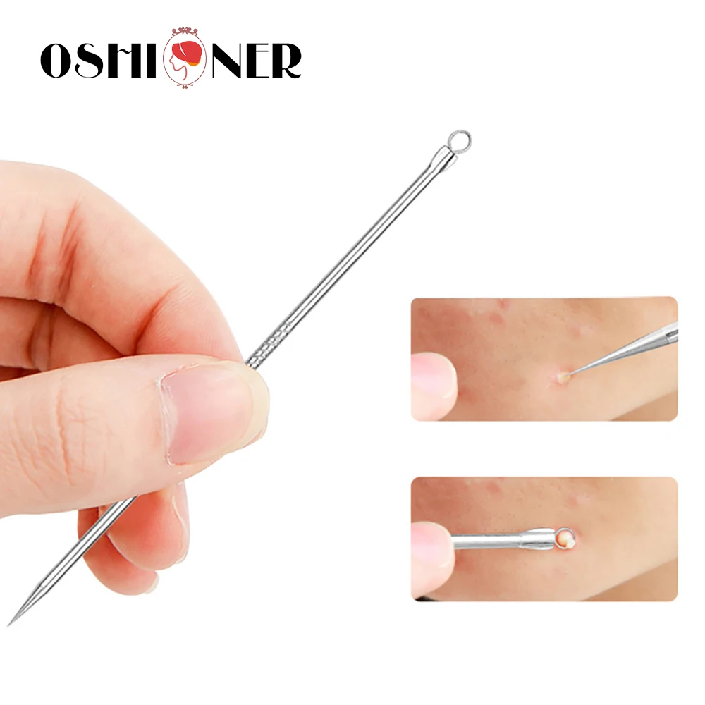 

Oshioner Acne Needle Stainless Blackhead Remover Extractor Acne Blemish Pimple Beauty Needle Tool Kit
