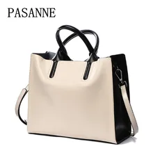 Женская сумка из натуральной кожи PASANNE Роскошные модные женские сумки через плечо кожаные женские большие сумки на плечо