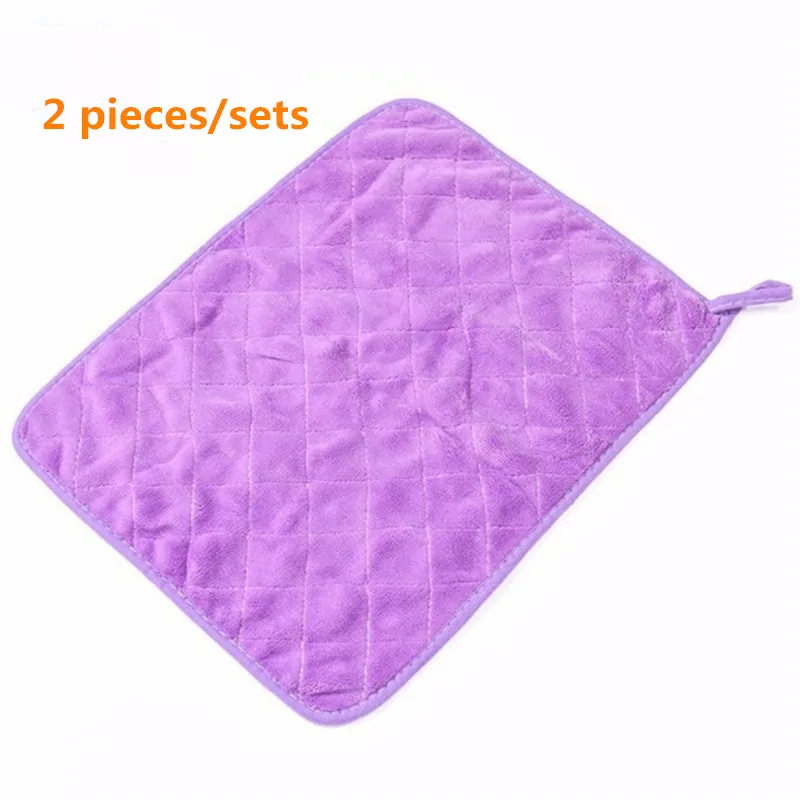 Double padded coral fleece cloth water absorption lint wiping floor