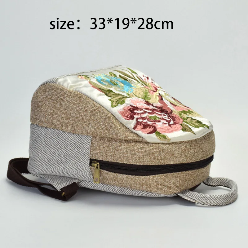 DICEVALM, студенческий стиль, вышитый льняной рюкзак, женский маленький цветок, школьные сумки для девочек-подростков, повседневные сумки на плечо