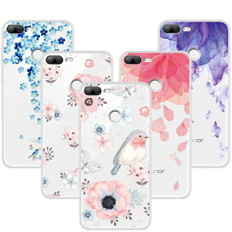 

3D Art Print Relief Case Fundas For Huawei Honor 9 Lite Flower Lace Soft TPU Silicon Case Cover For Huawei Honor 9 Lite Coque