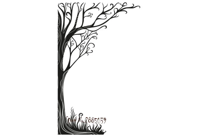 Twine Corner Tree 2017 Hot Selling Wall Stickers Home Decor Living Room Self-Adhesive Vinyl Wall Decals Quotes Bedroom Art LA197 (3)