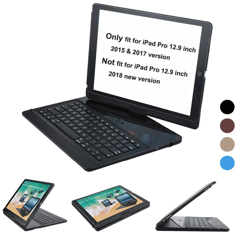 2015 J/&H /Étui de clavier ultra fin en aluminium pour iPad Pro 12.9 ou iPad Pro 12.9 2015//2017