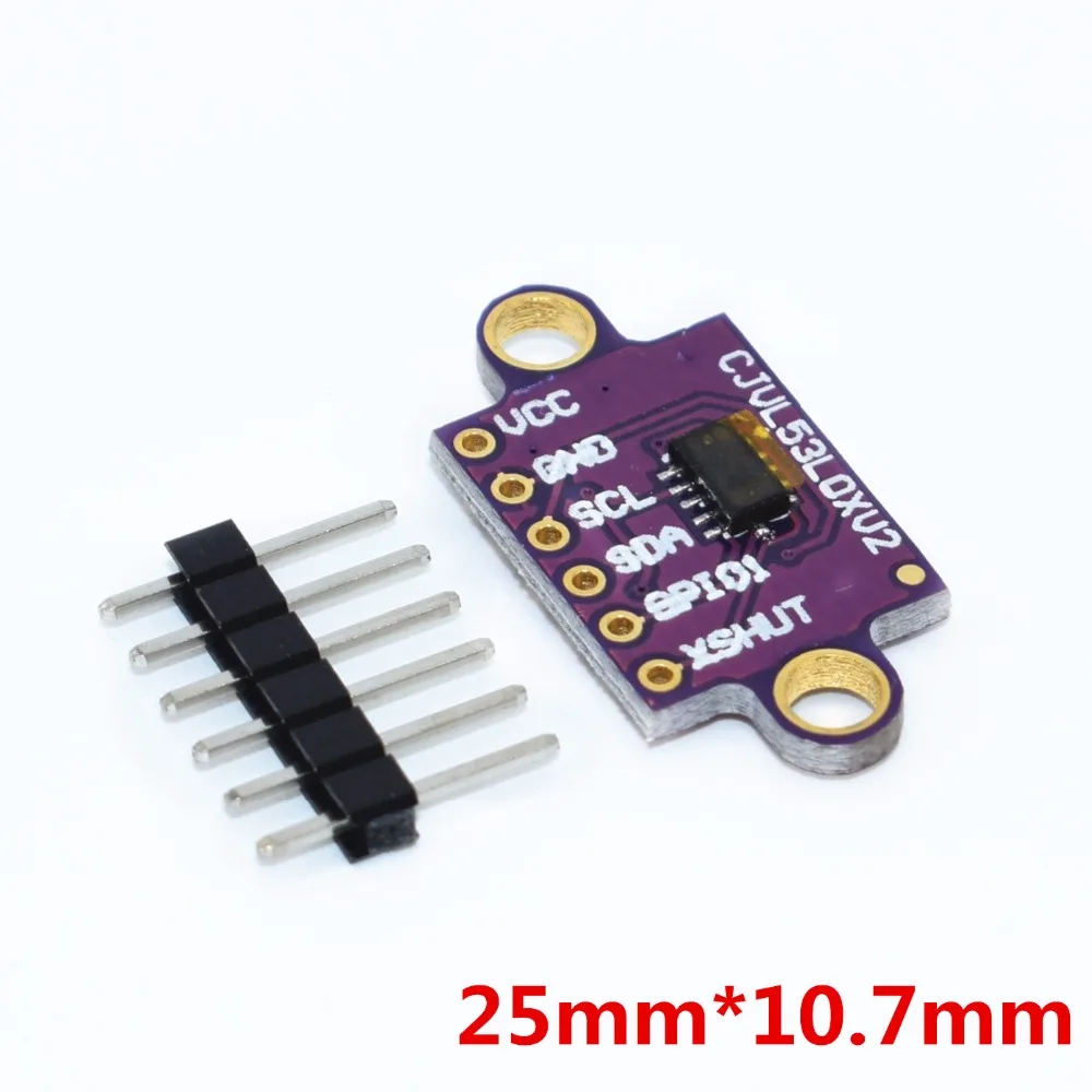 

10pcs VL53L0X Time-of-Flight (ToF) Laser Ranging Sensor Breakout 940nm GY-VL53L0XV2 Laser Distance Module I2C IIC