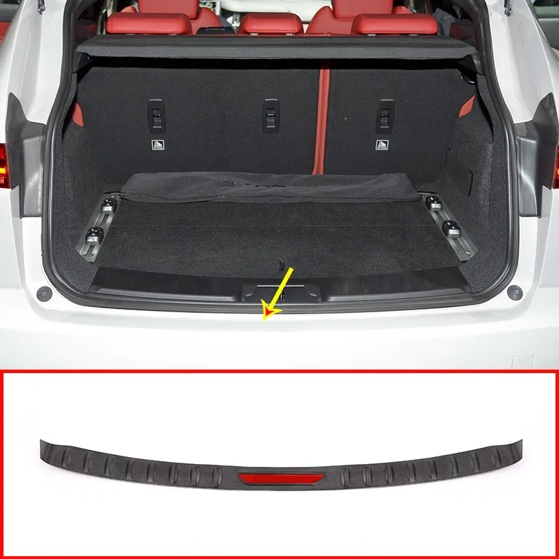 1 Pcs Stainless Steel Car Styling for Jaguar E-Pace e pace Rear Bumper Plate Cover Trim Stickers Exterior Accessories | Автомобили и