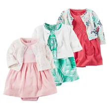 2017 spring baby girl clothes bodysuit + jackets abby clothes Roupa infant jumpsuits cotton baby clothing for bebes 0-24M baby girl clothes 2016 spring fashion newborn baby girls clothes set 3 24m cotton full sleeve clothing roupa de bebes menina