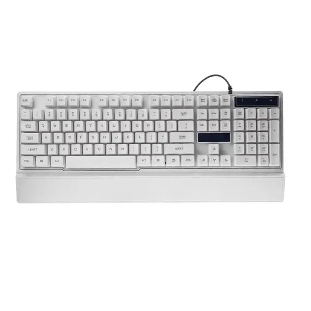 Best Price USB Wired Gaming Keyboard LED Backlit Keyboard 104 Standard Keys for PC Laptop Playerunknown's battlegrounds PUBG Gamer