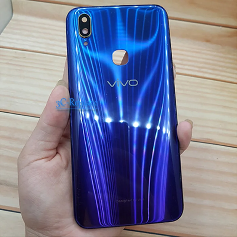 Черный/синий/розовый 6,3 дюймов для BBK Vivo V11/Vivo V11i задняя Батарея крышка дверца батарейного Корпус чехол сзади Стекло объектив Запасные части