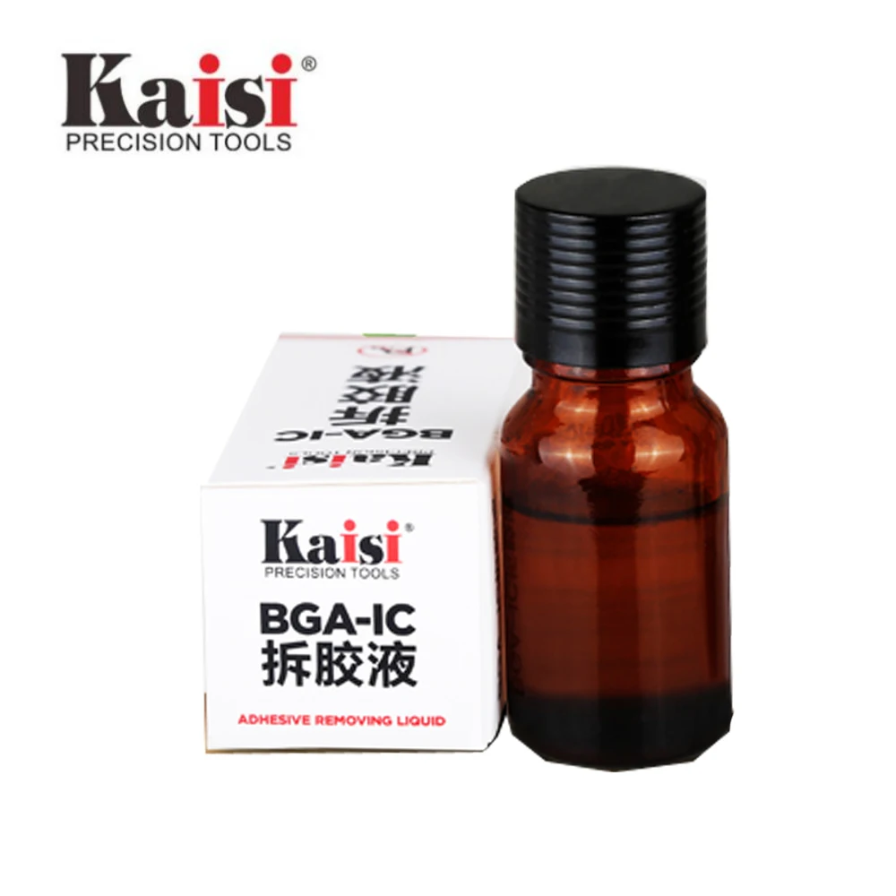 

1 Bottle kaisi BGA IC Adhesive Glue Removing Epoxy Remover Cell Phone CPU Chip Cleaner 20ml Repair Remove Liquid Tool