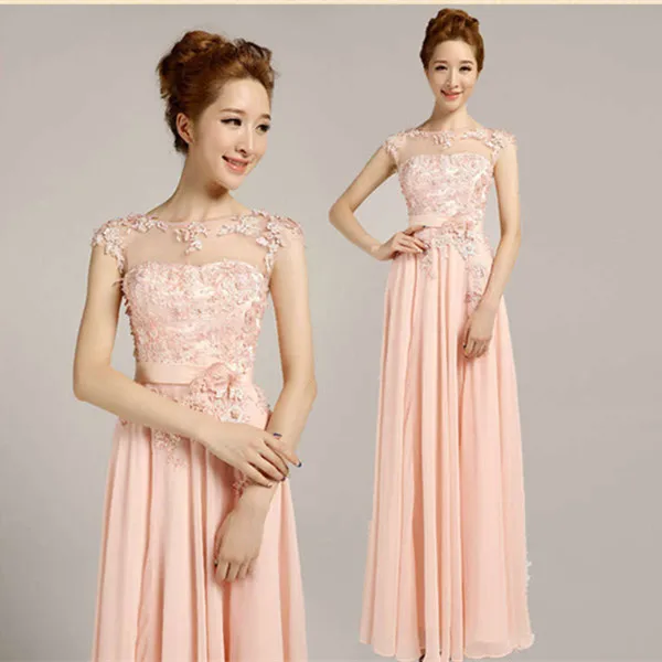 Real Samples 2014 Fashion A line Scoop Short Sleeve Lace Pearls Long Party Hot Guest Maid of Honor Red Bridesmaid Dress Girls | Свадьбы и