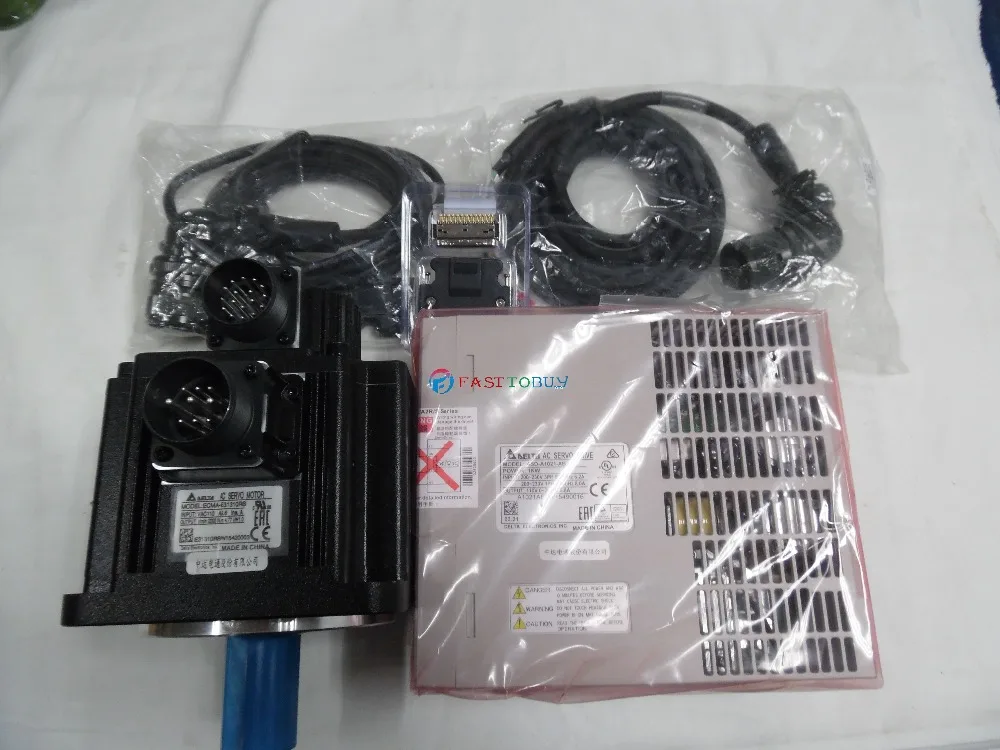CNC Delta 1000W 1KW AC Servo System Drive Motor Kits System with 3M Cable ASD-A1021-AB + ECMA-E31310PS NEW 1 Year Warranty delta servo controller asd a1021 ab 220v 1phase 1000w 1kw replacement parts