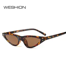 WESHION Mujeres de Lujo gafas de Sol Del Ojo de Gato Leopardo Diseño Único Retro Gafas de Sol UV400 de Protección Radiológica Llanura