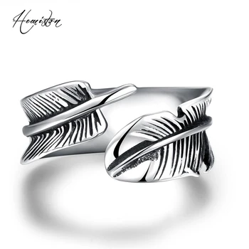 

2016 Brand Feather Ring, 316L Titanium Steel Rock Punk Rings for Men, Cool Biker Vintage Jewelry TS R205