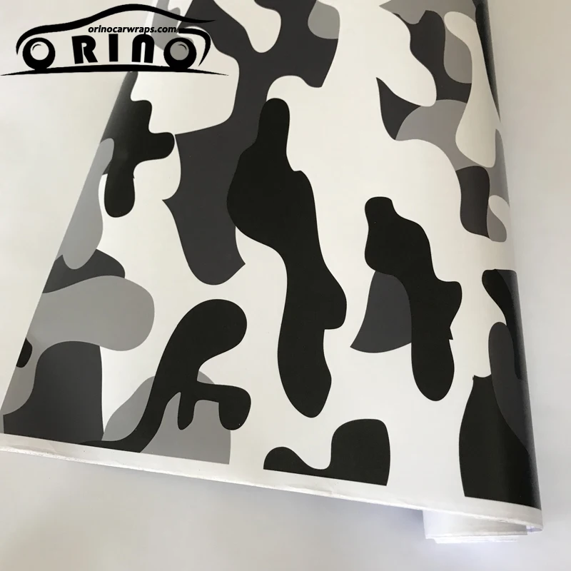 

High Quality Digital Camo Vinyl Car Wrap Foil Military Black White Grey Camouflage Film Jungle Car Motorcycle Decal Sticker