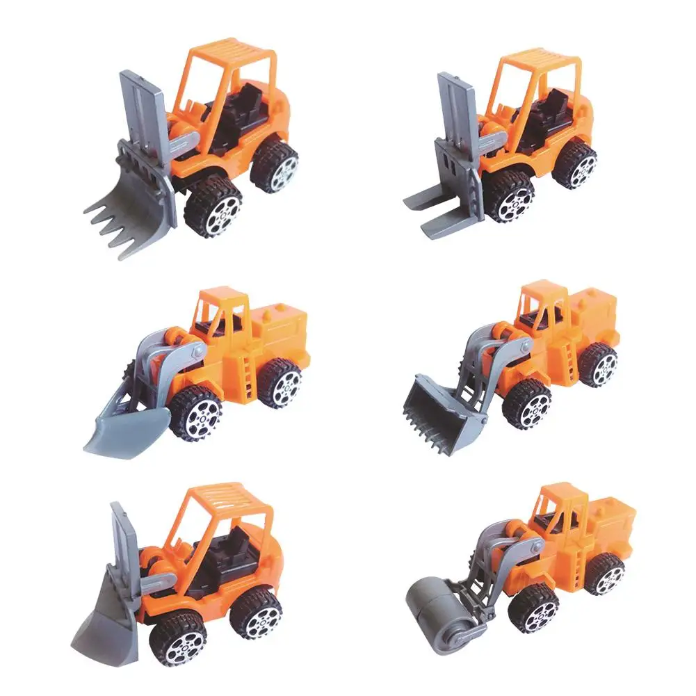 

6 Models Of Pull-back Engineering Vehicle Children Alloy Model Car Pull-back Car Model Miniature Scale Model Car Toys