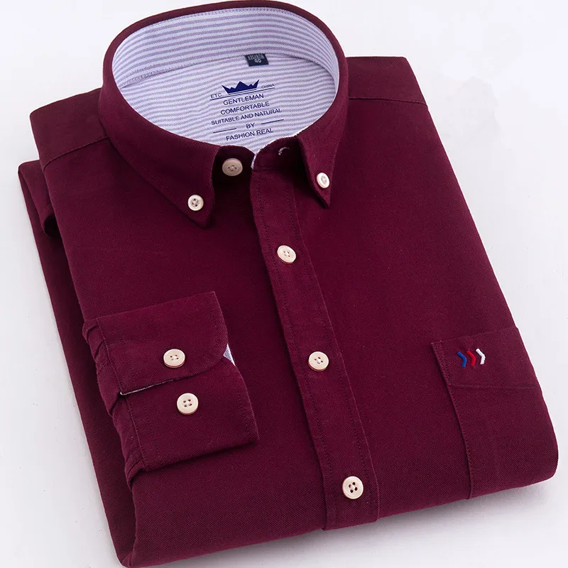 Ropa de hombre, рубашка с длинным рукавом, мужская хлопковая брендовая оксфордская рубашка, мужские рубашки в деловом стиле, мужская рубашка, Повседневная рубашка, camisa masculina