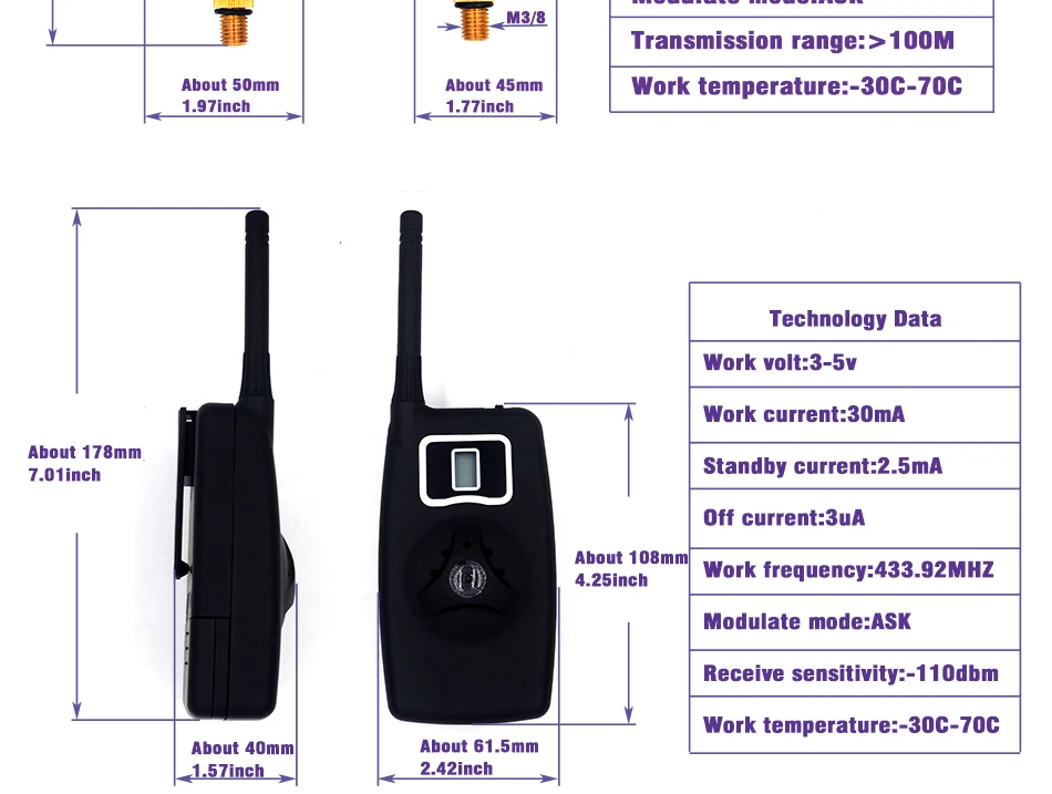 Conjunto de Alarme da Mordida de Pesca Alarme de Pesca Mordida sem Fio à Prova Água + Receptor Mnft Digital Alarmes Dwireless Eletrônico Acessórios Pesca 1 4 9 Mnft 1 conjunto de alarme da mordida