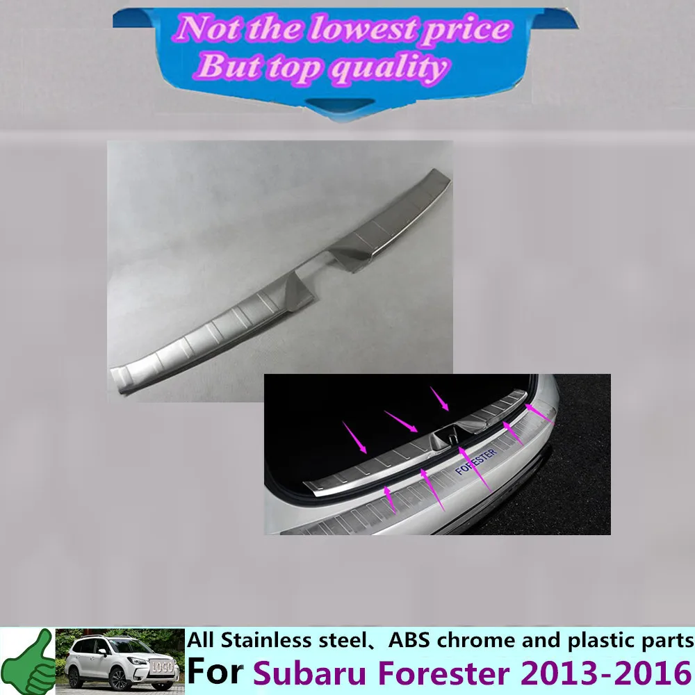 For Su6aru Forester 2013 2014 2015 2016 internal Rear Bumper Protector trim car cover Stainless Steel plate threshold pedal 1pcs