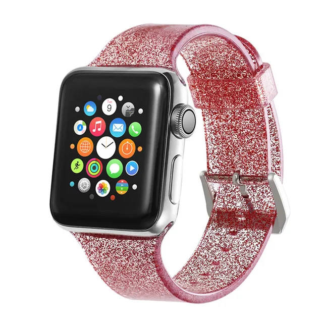 Спортивный мягкий силиконовый ремешок для Apple Watch Series 5 4 3 2 1 44 мм 40 мм 42 мм 38 мм сменный ремешок для iWatch 5 4 3 - Цвет ремешка: red