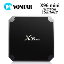 VONTAR X96 Мини ТВ приставка на базе Android BOX X96mini Android 7,1 Smart tv Box 2 Гб 16 Гб Amlogic S905W четырехъядерный 2,4 ГГц WiFi телеприставка 1GB8GB