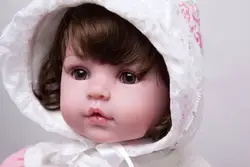 См 55 см силикона Reborn Baby Doll игрушечные лошадки реалистичные виниловые куклы принцессы для обувь девочек дети подарок на день рождения